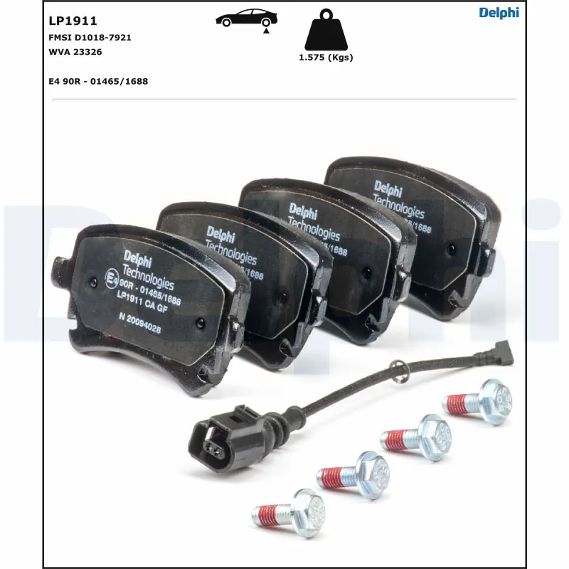 Juego de pastillas de freno LP1911