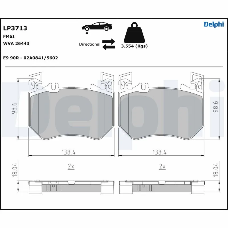 Brake Pad Set, disc brake LP3713