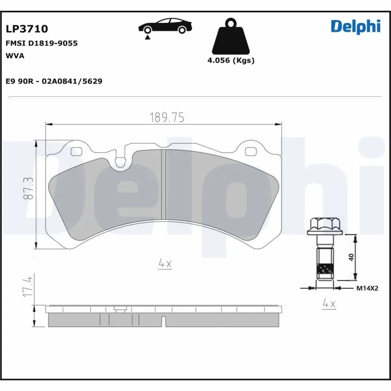 Brake Pad Set, disc brake LP3710