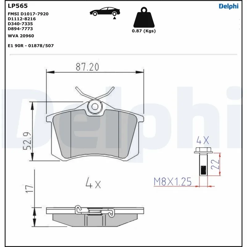 Brake Pad Set, disc brake LP565