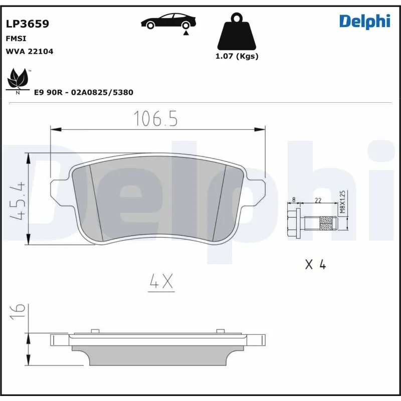Brake Pad Set, disc brake LP3659