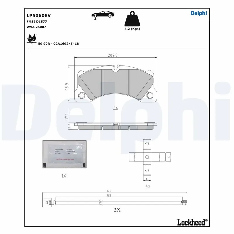 Brake Pad Set, disc brake LP5060EV