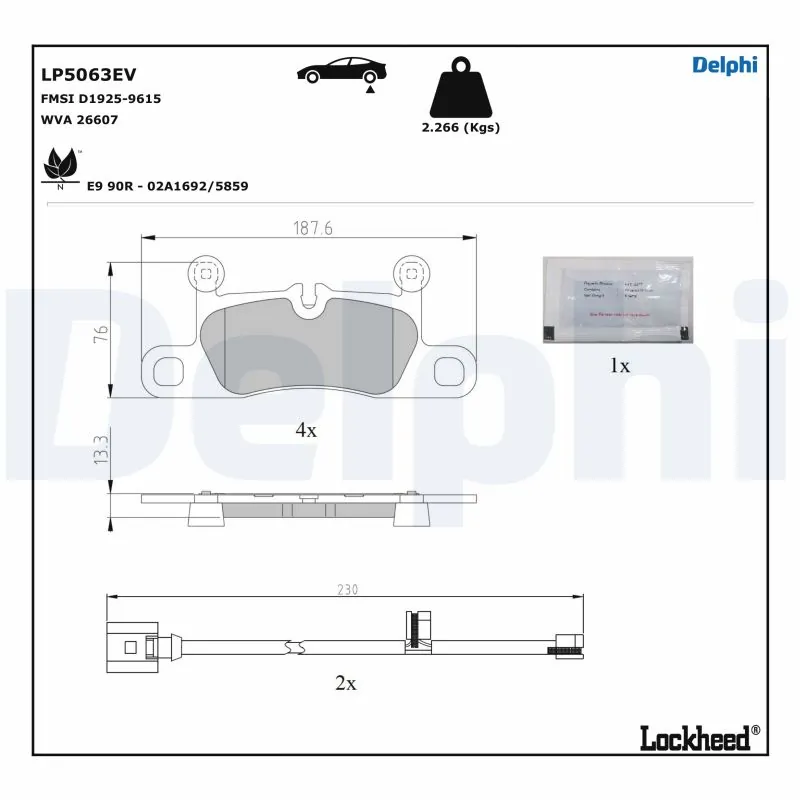 Brake Pad Set, disc brake LP5063EV