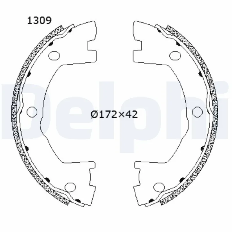 Brake Shoe Set, parking brake LS2202