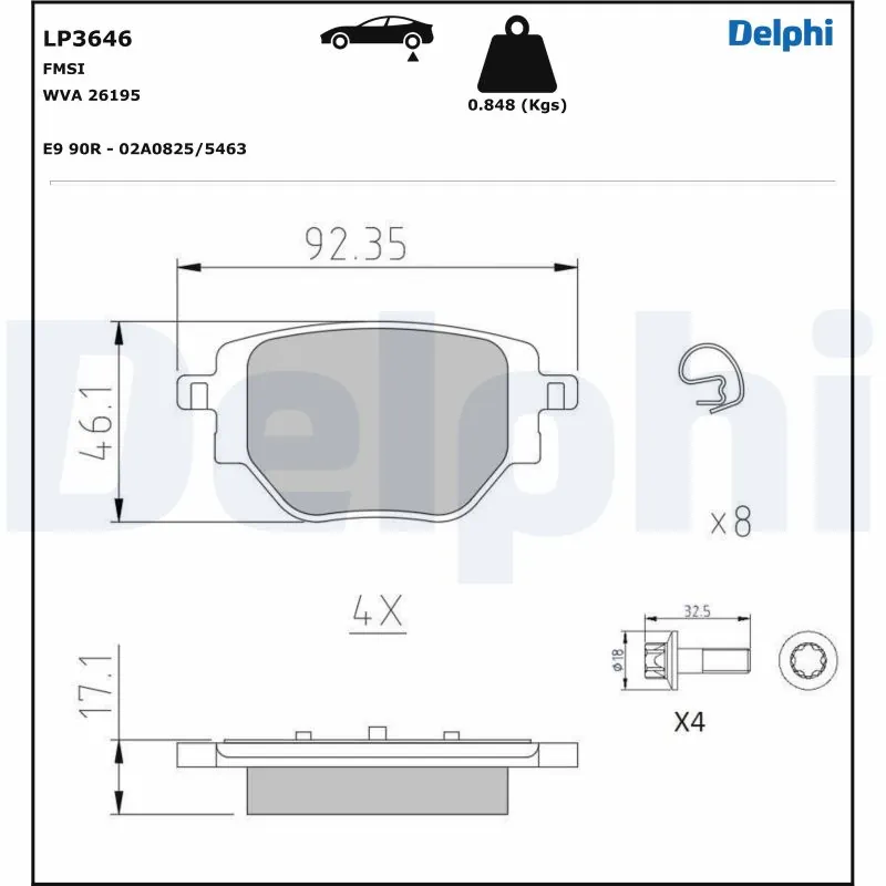 Brake Pad Set, disc brake LP3646