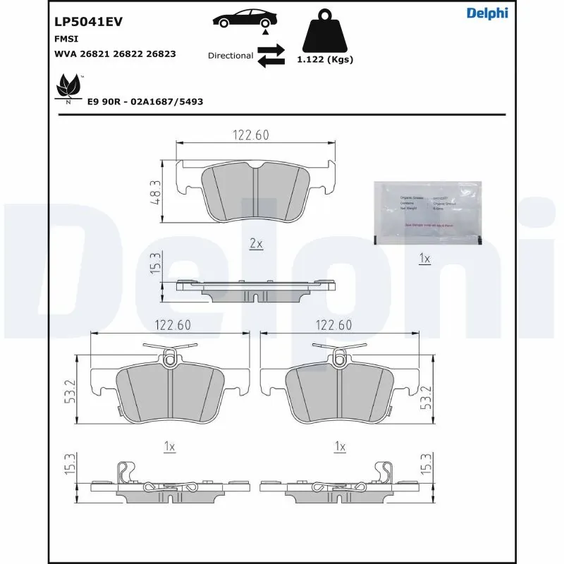 Brake Pad Set, disc brake LP5041EV