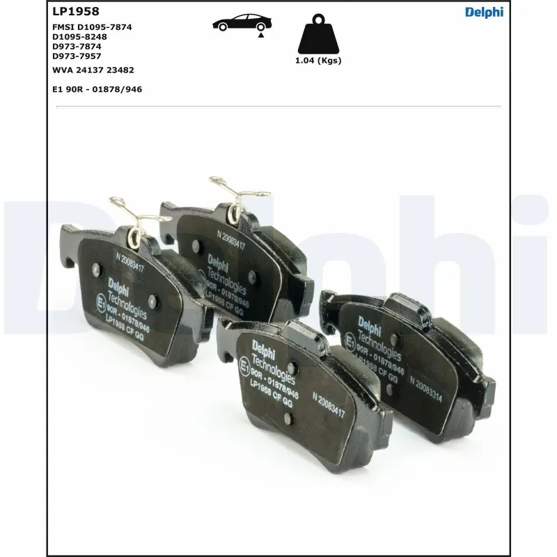 Juego de pastillas de freno LP1958