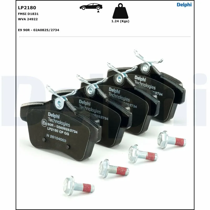 Brake Pad Set, disc brake LP2180