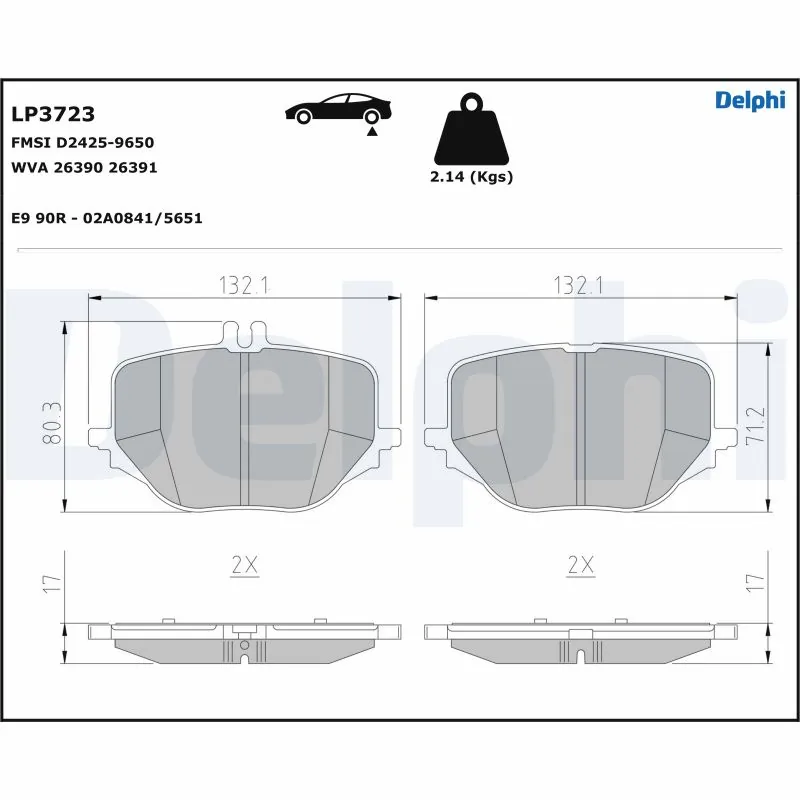 Brake Pad Set, disc brake LP3723