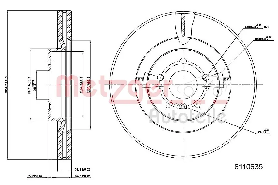 METZGER AUTOTEILE 6110635 Brake Disc