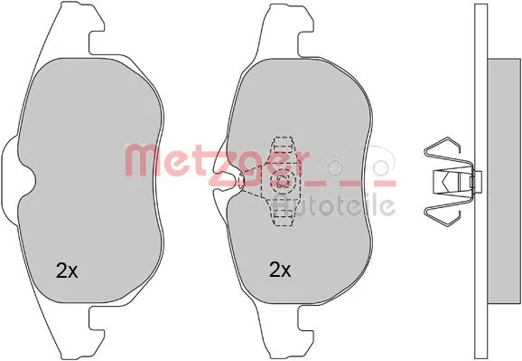 METZGER AUTOTEILE 1170100 Brake Pad Set, disc brake