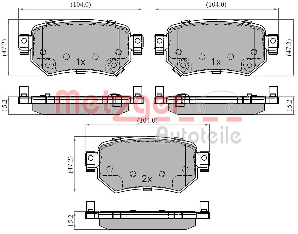 METZGER AUTOTEILE 1170933 Brake Pad Set, disc brake