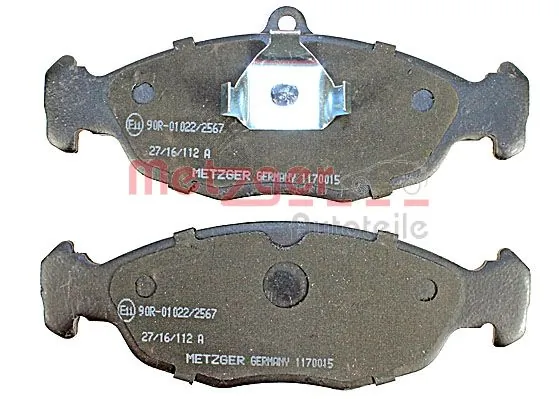 METZGER AUTOTEILE 1170015 Brake Pad Set, disc brake