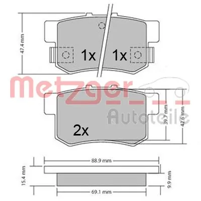 METZGER AUTOTEILE 1170337 Brake Pad Set, disc brake