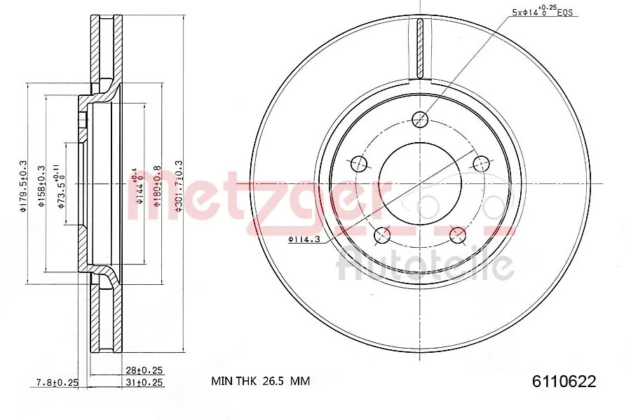 Brake Disc 6110622