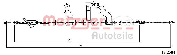 Cable Pull, parking brake 17.2584