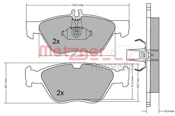 Brake Pad Set, disc brake 1170065
