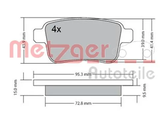 METZGER AUTOTEILE 1170471 Brake Pad Set, disc brake