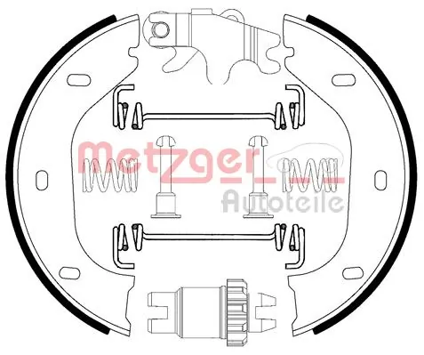 METZGER AUTOTEILE 0152001 Brake Shoe Set, parking brake