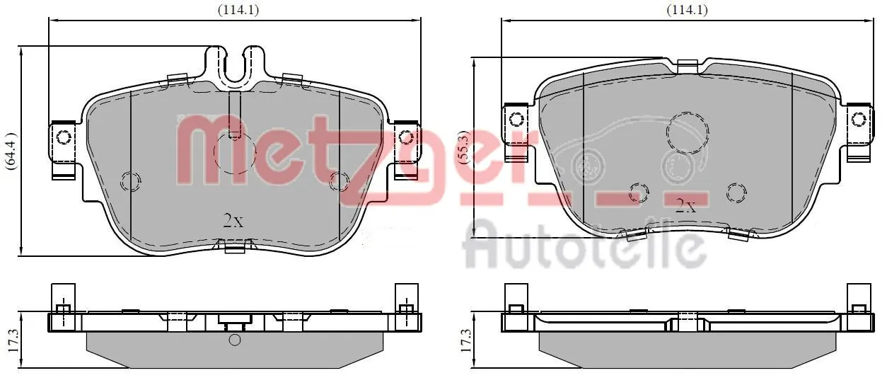 METZGER AUTOTEILE 1170847 Brake Pad Set, disc brake