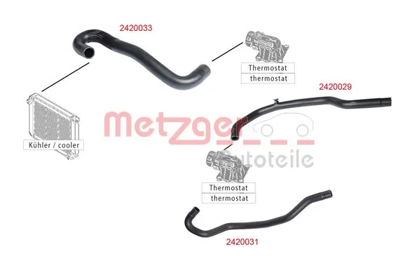 METZGER AUTOTEILE 2420029 Radiator Hose