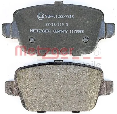 METZGER AUTOTEILE 1170058 Brake Pad Set, disc brake