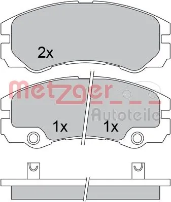 METZGER AUTOTEILE 1170363 Brake Pad Set, disc brake