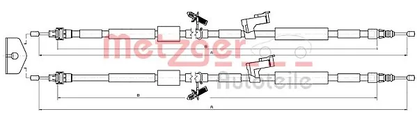 Cable Pull, parking brake 10.5452
