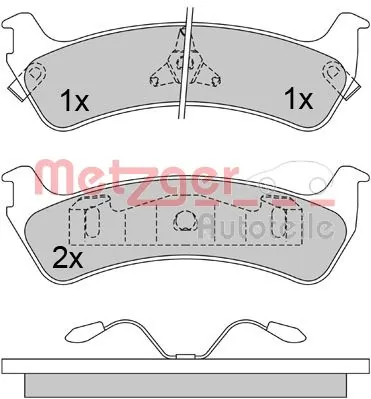 METZGER AUTOTEILE 1170434 Brake Pad Set, disc brake