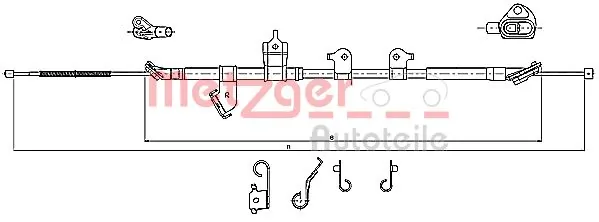 Cable Pull, parking brake 17.1567