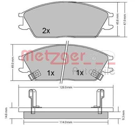 METZGER AUTOTEILE 1170224 Brake Pad Set, disc brake