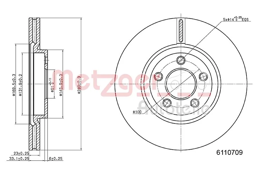 Brake Disc 6110709