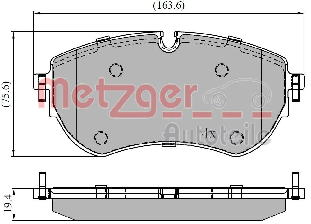 METZGER AUTOTEILE 1170921 Brake Pad Set, disc brake