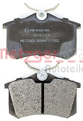 METZGER AUTOTEILE 1170022 Brake Pad Set, disc brake