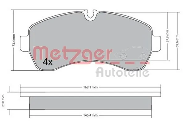 METZGER AUTOTEILE 1170521 Brake Pad Set, disc brake