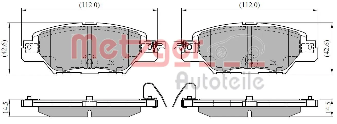 METZGER AUTOTEILE 1170920 Brake Pad Set, disc brake