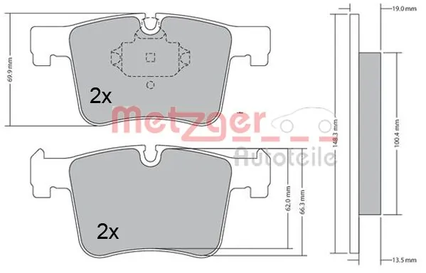 METZGER AUTOTEILE 1170469 Brake Pad Set, disc brake