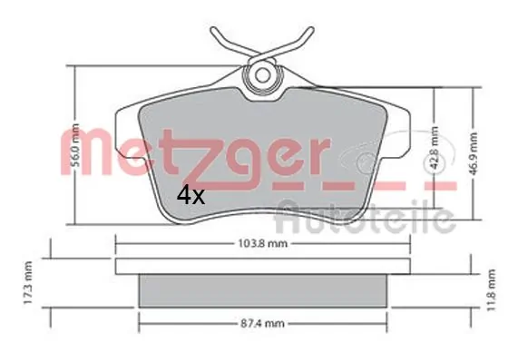 METZGER AUTOTEILE 1170335 Brake Pad Set, disc brake