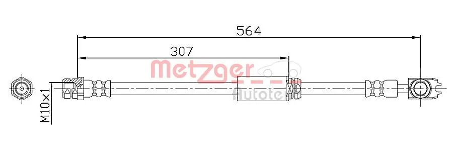 METZGER AUTOTEILE 4116203 Brake Hose
