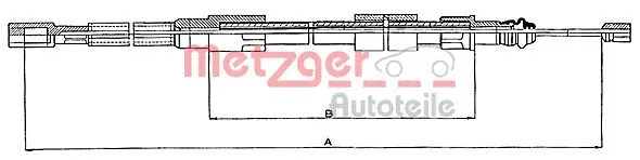 Cable Pull, parking brake 10.7211