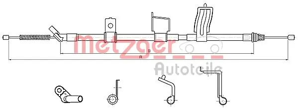 Cable Pull, parking brake 17.0328
