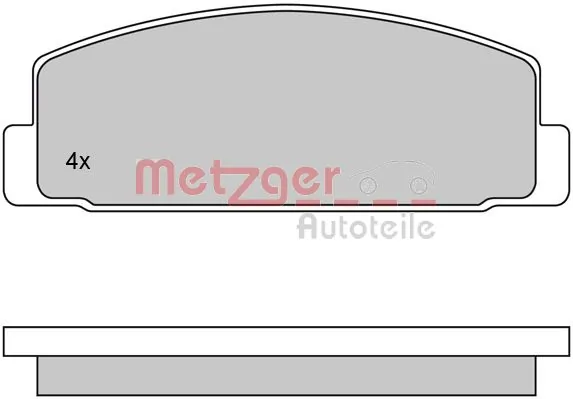 METZGER AUTOTEILE 1170206 Brake Pad Set, disc brake