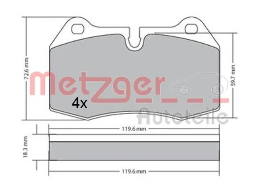 METZGER AUTOTEILE 1170577 Brake Pad Set, disc brake