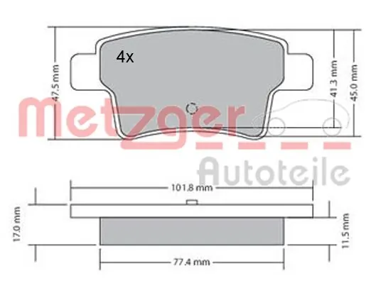 Brake Pad Set, disc brake 1170264