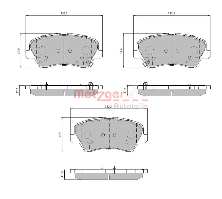 METZGER AUTOTEILE 1170817 Brake Pad Set, disc brake
