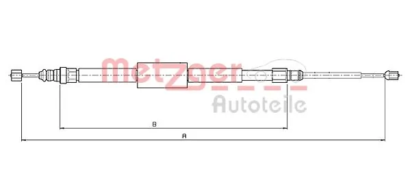 Cable Pull, parking brake 10.6688