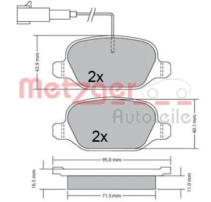 Brake Pad Set, disc brake 1170555