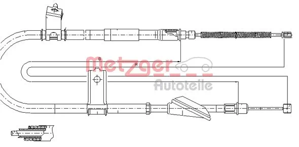 Cable Pull, parking brake 17.2515