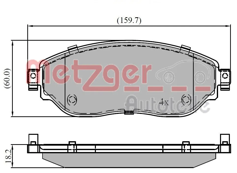 METZGER AUTOTEILE 1170834 Brake Pad Set, disc brake