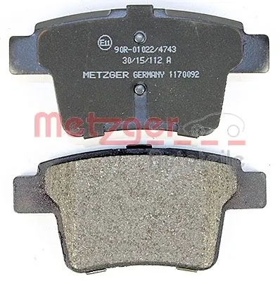 METZGER AUTOTEILE 1170092 Brake Pad Set, disc brake